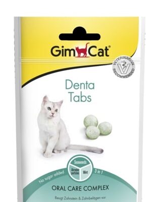 GimCat Denta Tabs 40g - Snack per l'Igiene Orale del Tuo Gatto