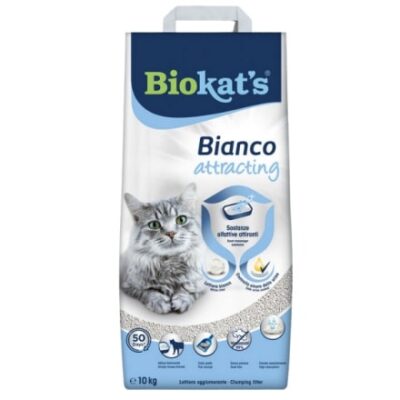 Biokat's Bianco Attracting Lettiera Agglomerante per Gatti - 10KG