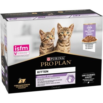 Proplan Multipack Kitten Stracetti di Tacchino in Salsa 10x85g
