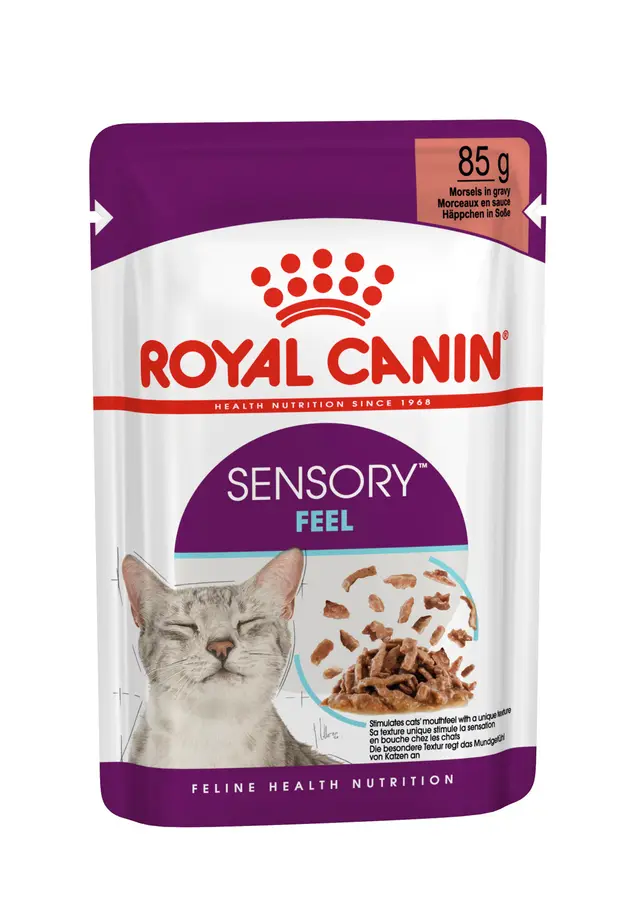 Royal Canin Sensory Feel in Salsa – Alimento Umido Completo per Gatti Adulti che Stimola il Senso del Tatto