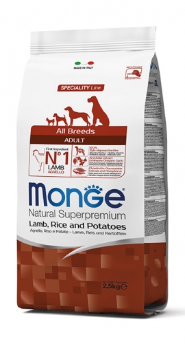 Monge all breeds adult agnello, riso & patate 2,5kg