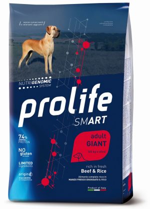 Prolife smart adult giant manzo e riso 12kg
