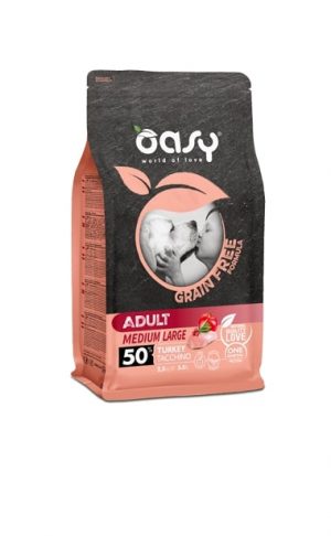 Oasy grain free adult medium/large tacchino 12kg
