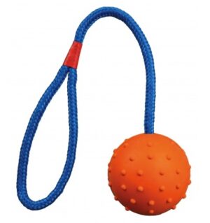 Palla con corda in gomma ø6cm