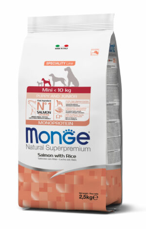 Monge mini puppy salmone & riso 2,5kg