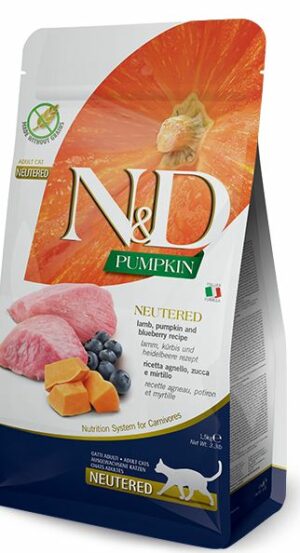 N&D Pumpkin Neutered Agnello e Mirtilli 1,5Kg