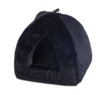 Cuccia cleo in pelliccetta nera, 43x43 cm