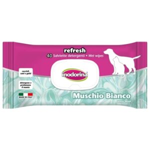Inodorina refresh - 40 salviette detergenti - profumazione muschio bianco