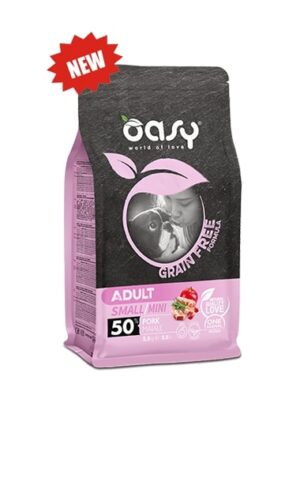 Oasy grain free adult small/mini maiale 2,5kg