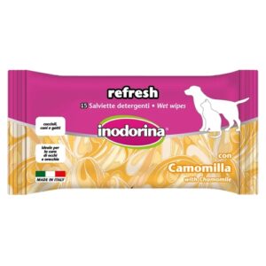 Inodorina refresh - occhi e orecchie - 15 salviette detergenti - profumazione camomilla