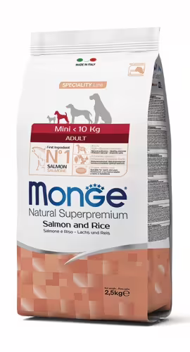 Monge mini puppy salmone & riso 7,5kg