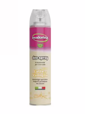 Inodorina deo spray - deodorante cane 300 ml - profumazione latte e vaniglia