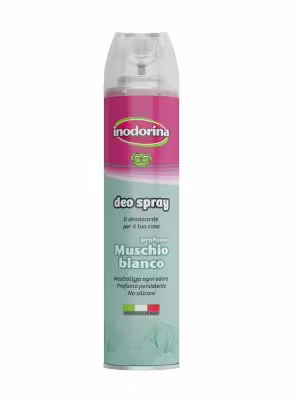 Inodorina deo spray - deodorante cane 300 ml - profumazione muschio bianco
