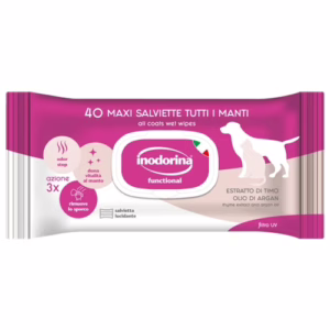 Inodorina 40 salviette detergenti tutti i manti profumazione latte e vaniglia