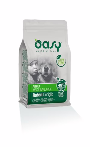 Oasy one adult medium/large coniglio 12kg