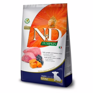 N&d pumpkin puppy mini agnello e mirtilli 800g