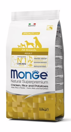 Monge all breeds adult pollo, riso & patate 2,5kg