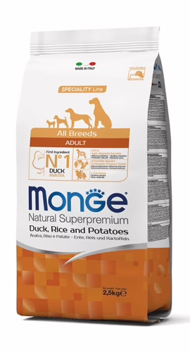 Monge all breeds adult anatra, riso & patate 2,5kg