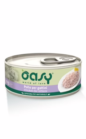 Oasy pollo per gattini lattina 70gr