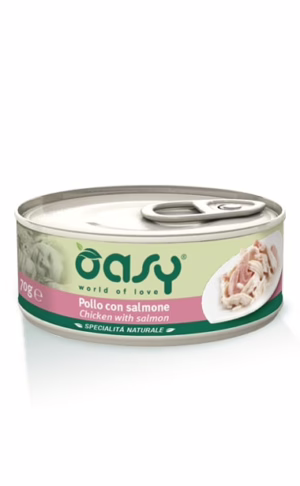 Oasy pollo con salmone lattina 70gr