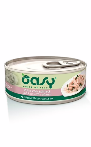 Oasy pollo con spinaci lattina 150gr