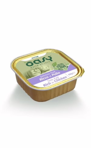 Oasy kitten vaschetta delizioso paté pollo 100gr