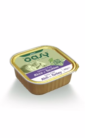 Oasy adult vaschetta delizioso paté tacchino 100gr