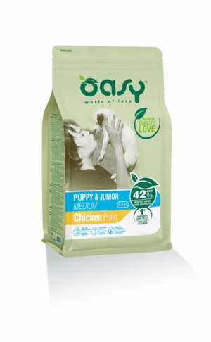 Oasy puppy&junior medium pollo 3kg