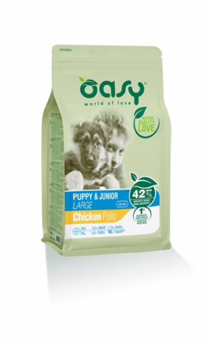 Oasy puppy&junior large pollo 12kg