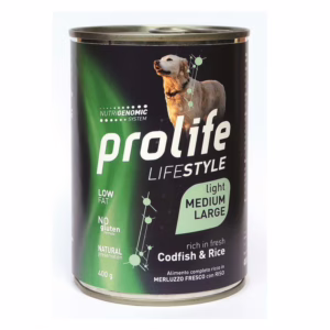 Prolife dog light merluzzo e riso 400g
