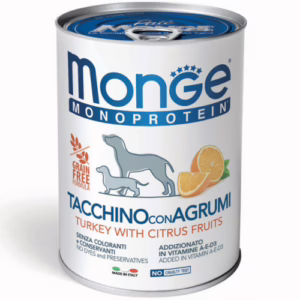Monge monoproteico tacchino e agrumi 400g