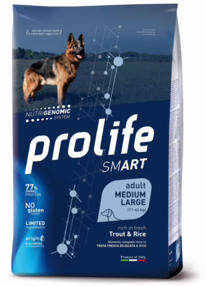 Prolife smart adult medium e large trota e riso 2,5kg