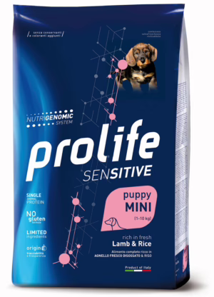 Prolife sensitive puppy mini agnello e riso 2kg