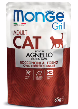 Monge grill bustine adult agnello 85g