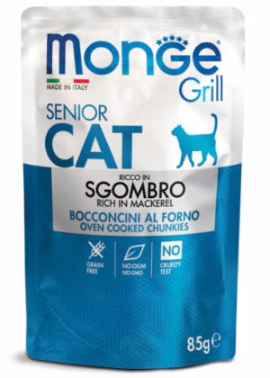 Monge grill bustine senior sgombro 85g