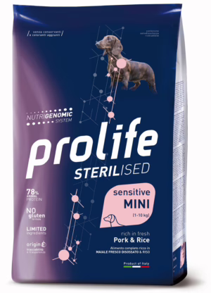 Prolife sterilised mini maiale e riso 2kg