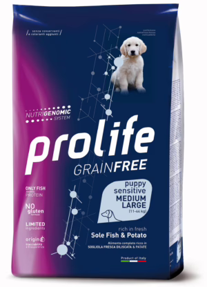 Prolife grain free puppy medium/large sogliola e patate 2,5kg