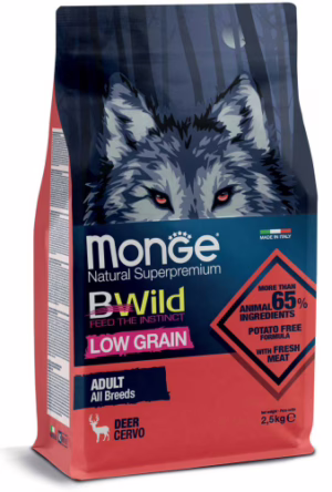 Monge bwild low grain adult all breeds cervo 12kg