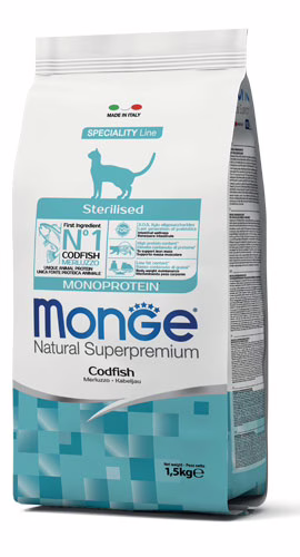 Monge sterilised merluzzo 1,5kg