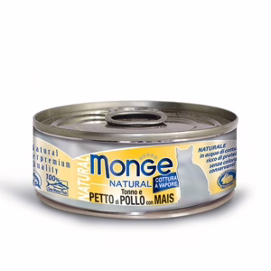 Monge natural tonno, petto di pollo e mais 80gr