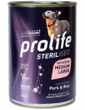 Prolife dog sterilised maiale e riso 400g