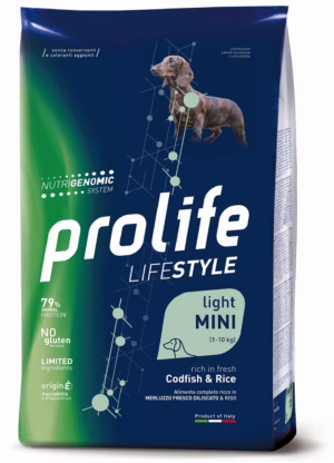 Prolife lifestyle adult mini light merluzzo e riso 2kg
