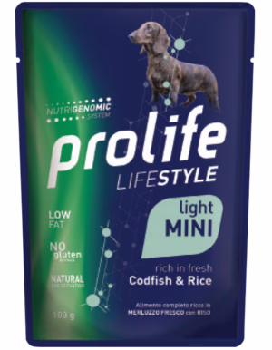 Prolife dog lifestyle light merluzzo e riso 100g