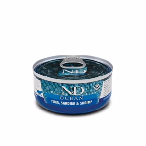 N&d ocean adult tonno, sardine, gamberetto 70g