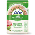 Life cat busta hairball tonnetto con piselli 70g