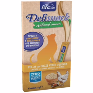 Lifecat cream pollo cozze e quinoa 15g x 6pz