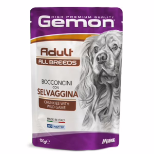 Gemon dog busta all breeds adult bocconcini con selvaggina 100g