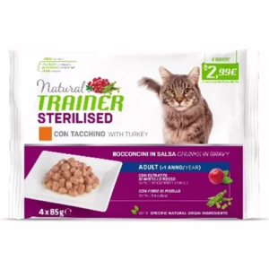 Natural trainer multipack sterilised tacchino 4x85g
