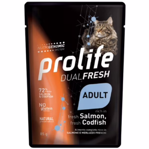 Prolife cat dual fresh salmone e merluzzo 85g