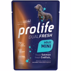 Prolife dog dualfresh adult salmone e  merluzzo 100g